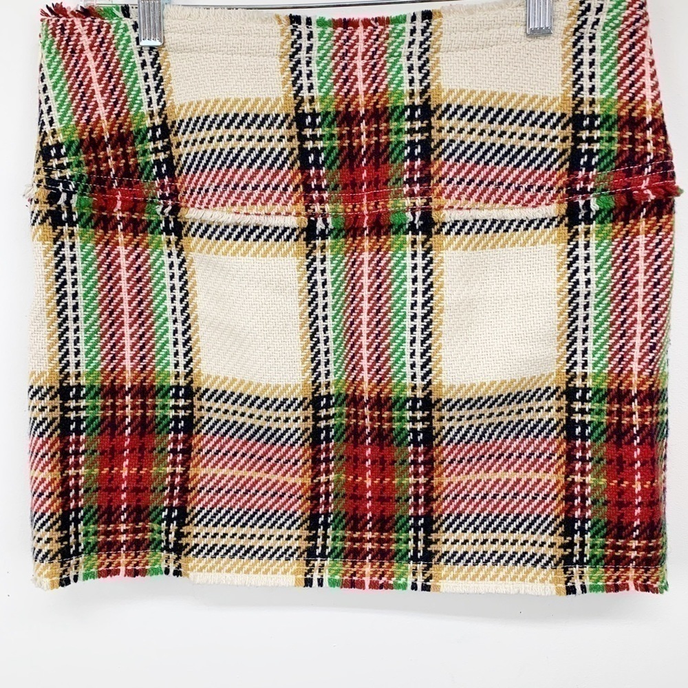 J Crew Factory Wool Blend Plaid Skirt Size 6 - Picture 3 of 9